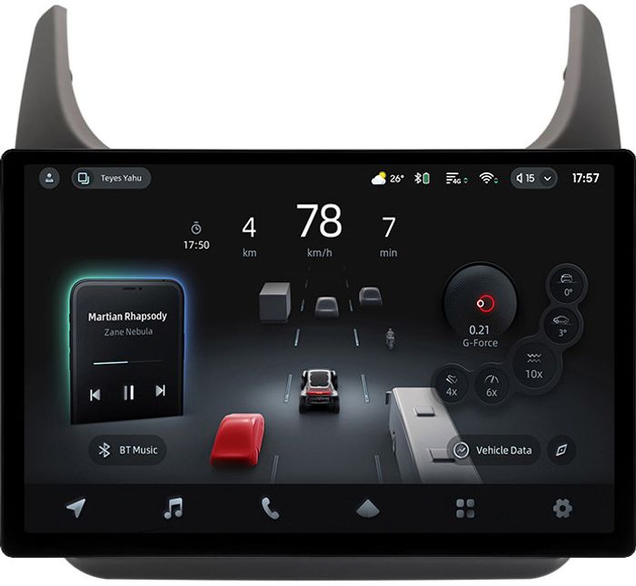 Магнитола для Chevrolet Cobalt 2011+, Ravon R4 (рамка черная матовая) - Teyes CC4-PRO монитор 13" 2K QLED на Android 13, Быстрейшая, Snapdragon 778G, ИИ, CarPlay, DSP, 4G SIM-слот