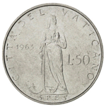 50 лир 1963 год, Ватикан. aUNC