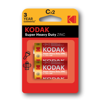 Батарейки Kodak R14-2BL SUPER HEAVY DUTY Zinc [KCHZ-2]