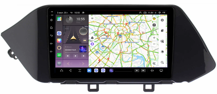 Магнитола для Hyundai Sonata 2020+ - Kuberg QLed, Android 13, Быстрейшая, CarPlay, SIM-слот