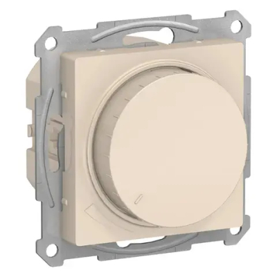 ATLASDESIGN СВЕТОРЕГУЛЯТОР (диммер) поворотно-нажимной, LED, RC, 400Вт, механизм, БЕЖЕВЫЙ
