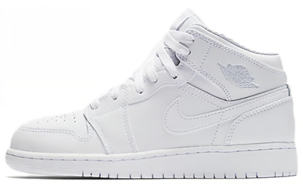 Jordan 1 Mid White Pure Platinum 2018 GS