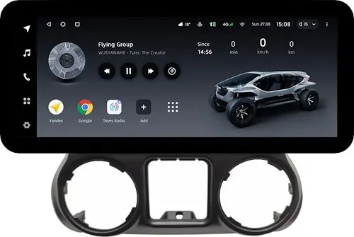 Магнитола для Jeep Wrangler 3 2014-2018 - Teyes LUX ONE ROUND монитор 12.3" 2K QLED на Android 10, Быстрая, CarPlay, 4G SIM-слот