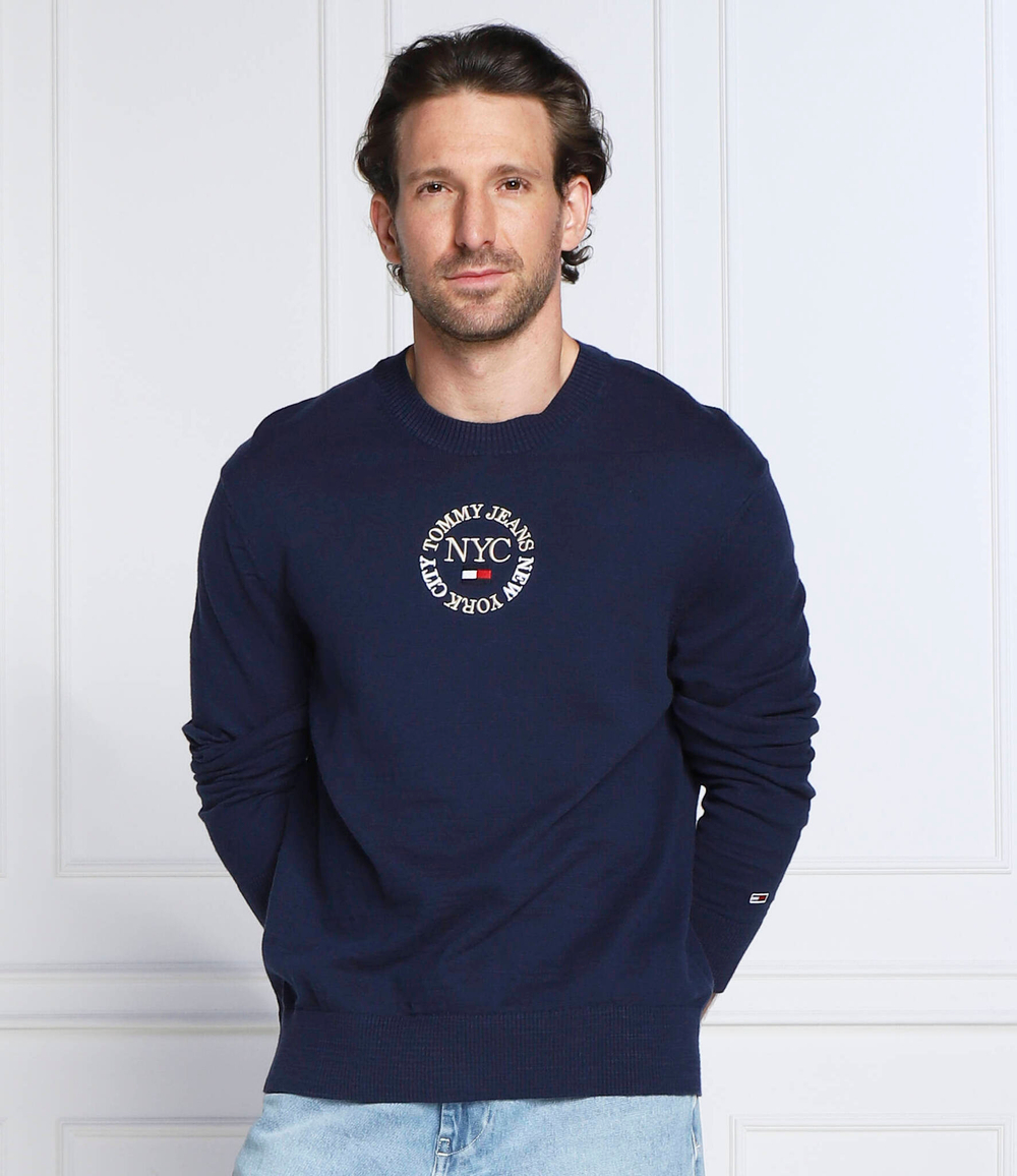 свитер Tommy Jeans - темно-синий(DM0DM13758)