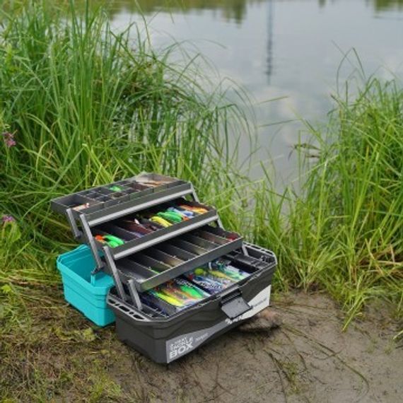 Ящик для снастей NISUS Tackle Box трехполочный бирюзовый (N-TB-3-Т)