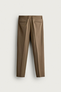ZARA КОСТЮМНЫЕ БРЮКИ COMFORT, РЫЖЕВАТО-КОРИЧНЕВЫЙ