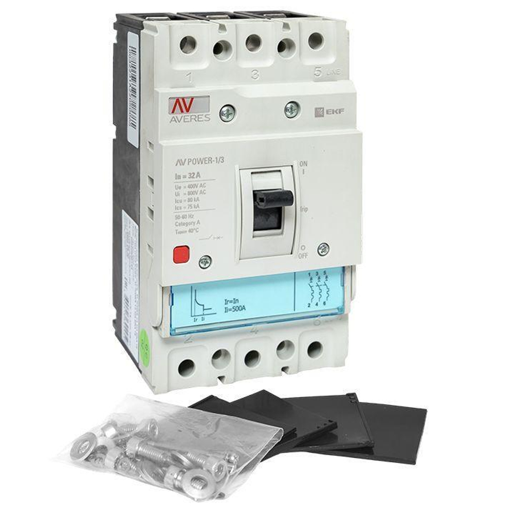 Выключатель автоматический 32А 80кА AV POWER-1/3 TR AVERES EKF mccb-13-32H-TR-av