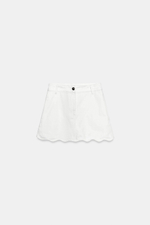 ЮБКА-ШОРТЫ Z1975 ИЗ ДЕНИМА С ВОЛНИСТЫМ КРАЕМ — ZARA
