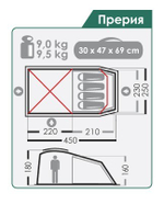 Палатка Normal Прерия, артикул 	1_64_20, цвет Темно-зеленый