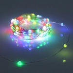 Гирлянда для дома НИТЬ «Magnificent» 10 м 100 ламп LED, прозрачн.пров, более 8 реж, с пультом Д/У, IP-20, RGB (USB)