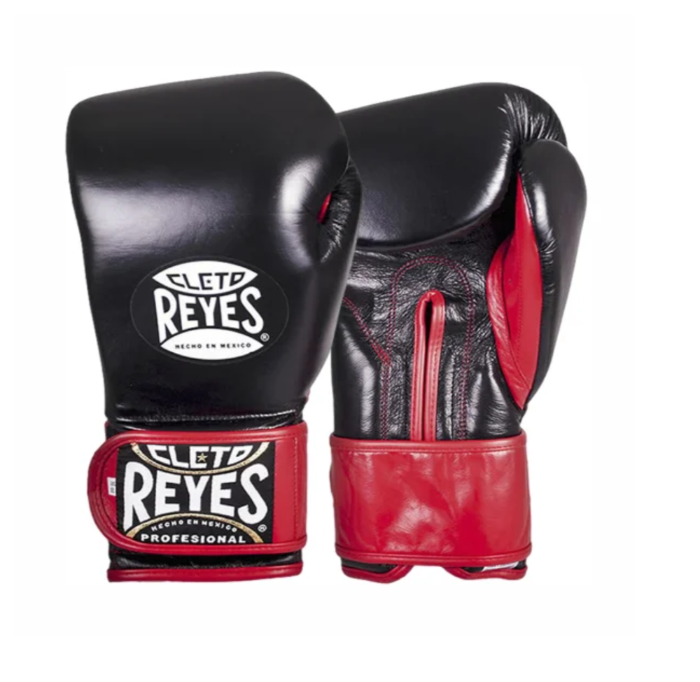 Боксерские перчатки тренировочные на липучке Cleto Reyes CЕ8 (черные)