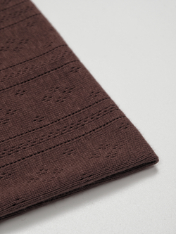 Рибана ажурная цвет шоколад, хлопок с эластаном