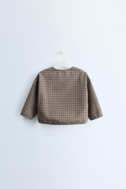 ZARA TIMELESS — ТОП В КЛЕТКУ, РЫЖЕВАТО-КОРИЧНЕВЫЙ
