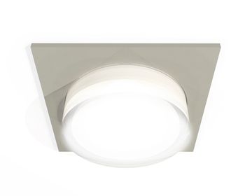 Комплект встраиваемого светильника с акрилом 1*MR16 GU5.3 XC7633040 SGR/FR/CL серый песок/белый матовый/прозрачный (C7633, N7160)DIY System Complects Ambrella