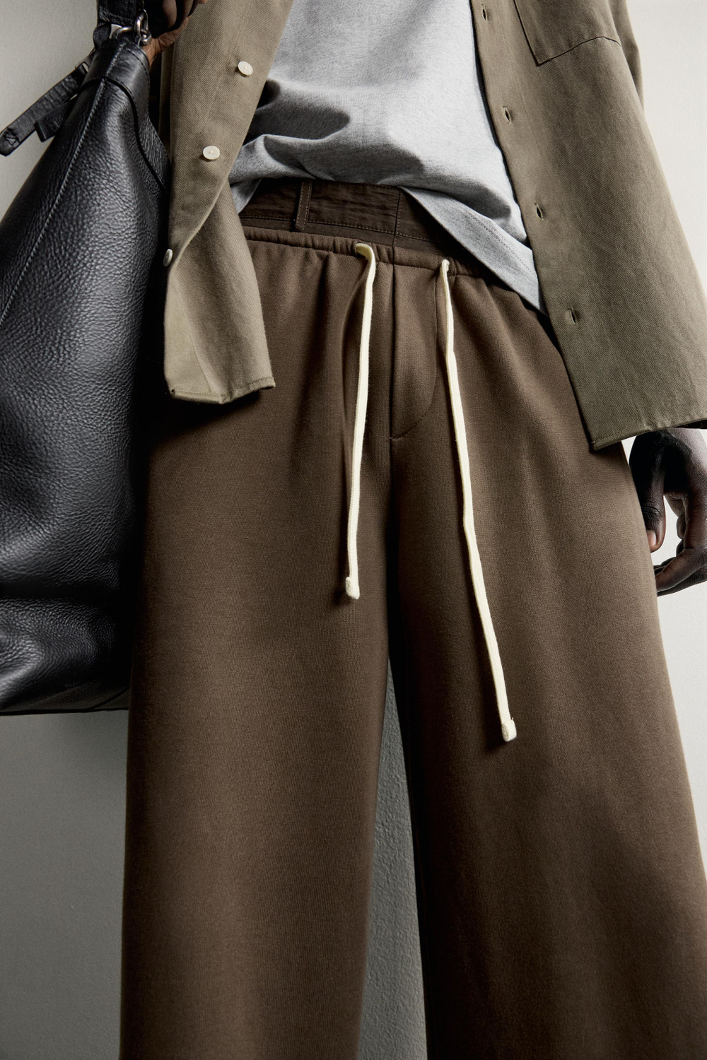 КОМБИНИРОВАННЫЕ БРЮКИ RELAXED FIT — ZARA