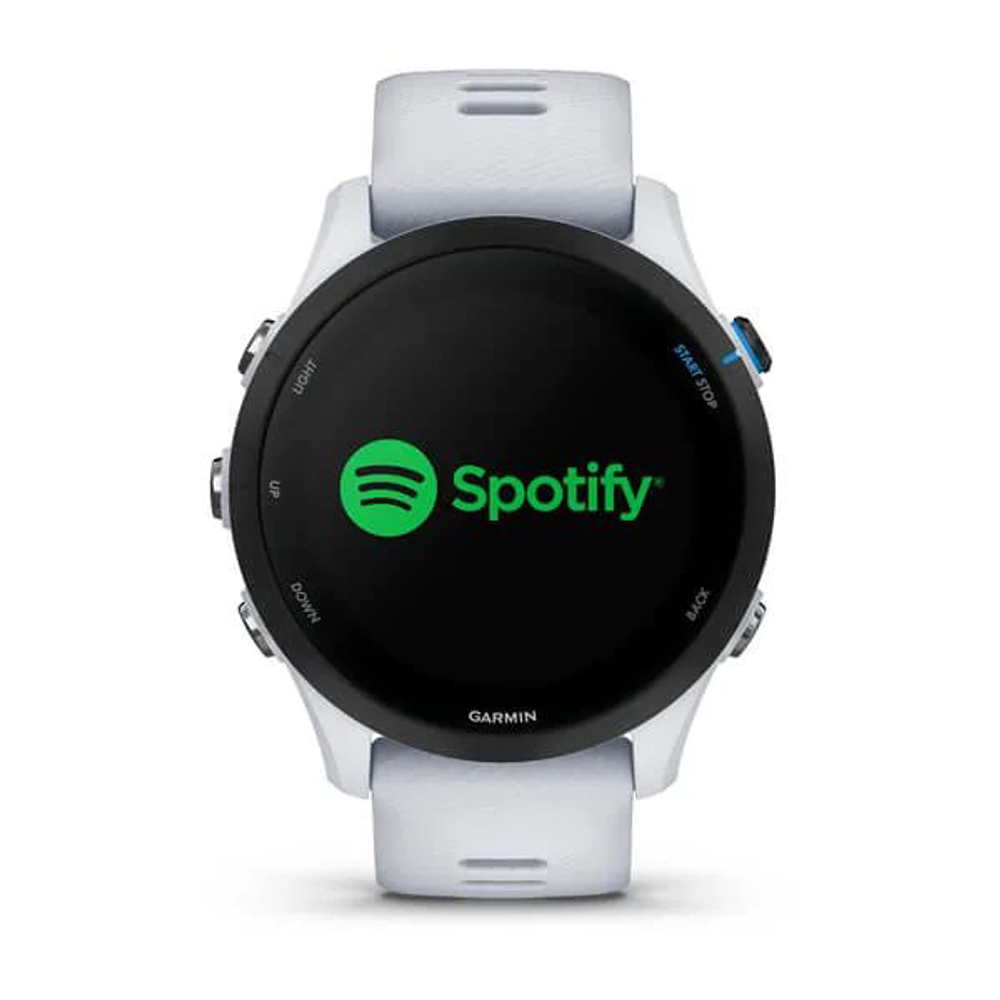 Умные часы Garmin Forerunner 255 Music Whitestone с белым ремешком