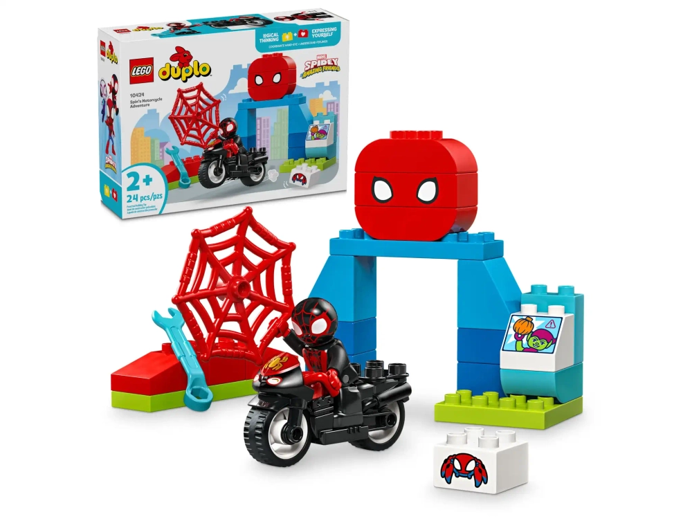 Конструктор LEGO Duplo 10424 Человек-паук: Приключение на мотоцикле