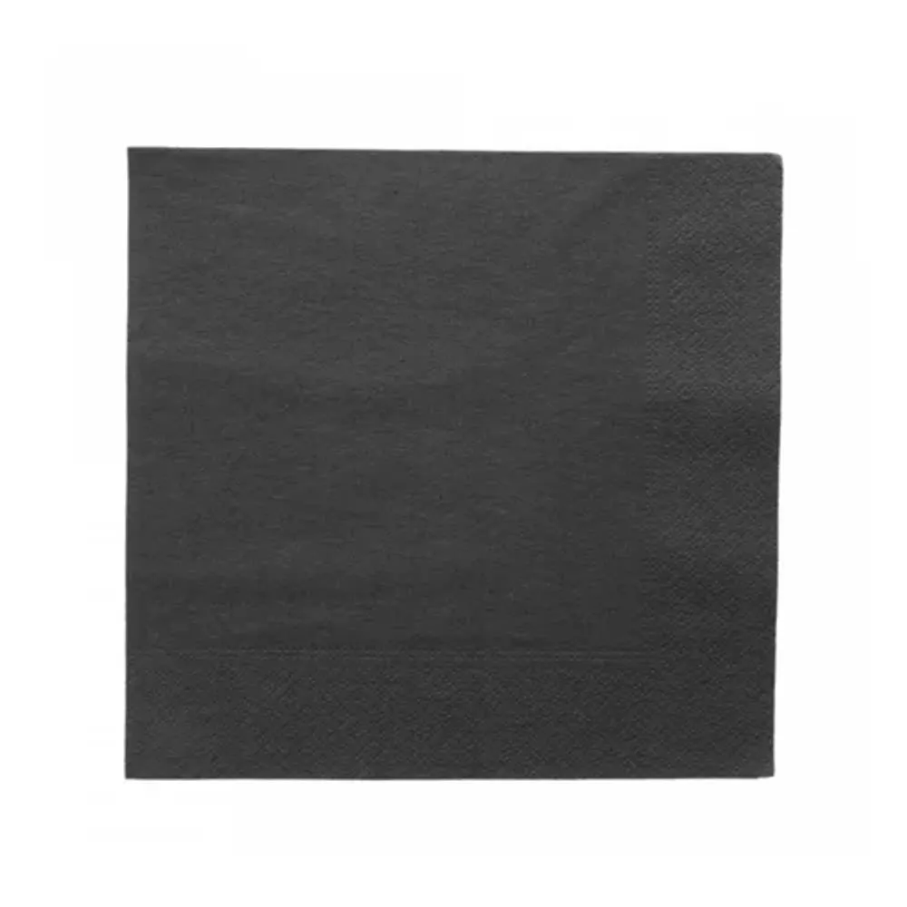 Салфетка бумажная двухслойная черная, 40*40 см, 100 шт, Garcia de PouИспания