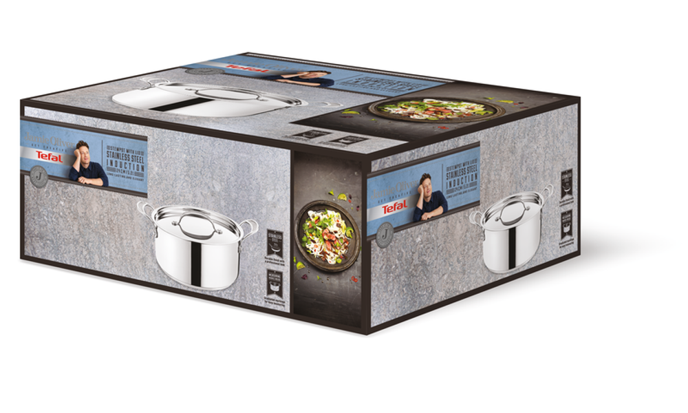 Кастрюля с крышкой Tefal Jamie Oliver 20 см 3 л H8044444