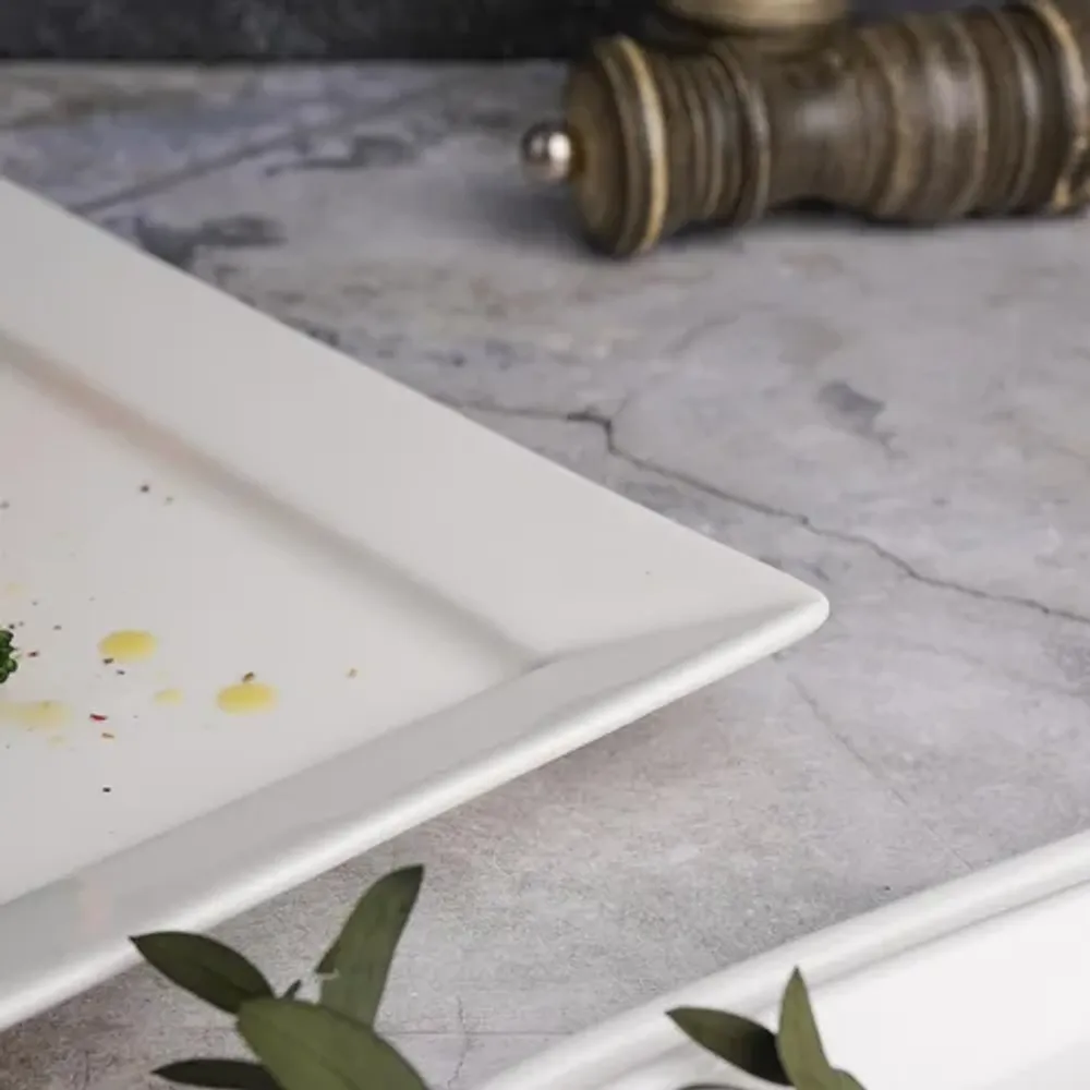Блюдо прямоугольное 36*23,5 см h2,5 см белое фарфор P.L. Proff Cuisine [3]