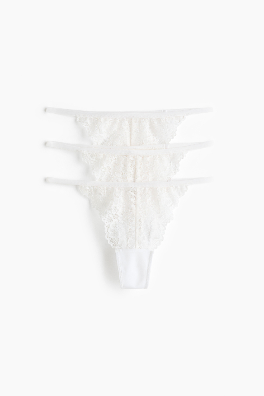 Кружевные трусы-стринги, 3 шт. - H&M