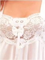 Ночная сорочка пеньюар кружевная на бретельках