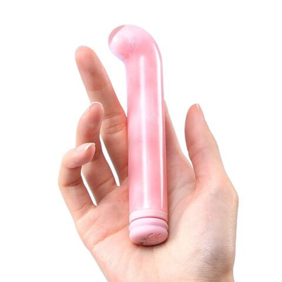 Розовый компактный вибратор из стекла Magic Cane - 12 см. (Цвет: розовый)