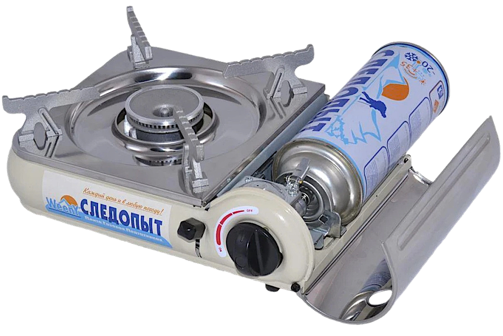 Газ. плита Следопыт PF-GST-N04 WeenY Нерж. 2.1кВт 150г/ч 1.38кг