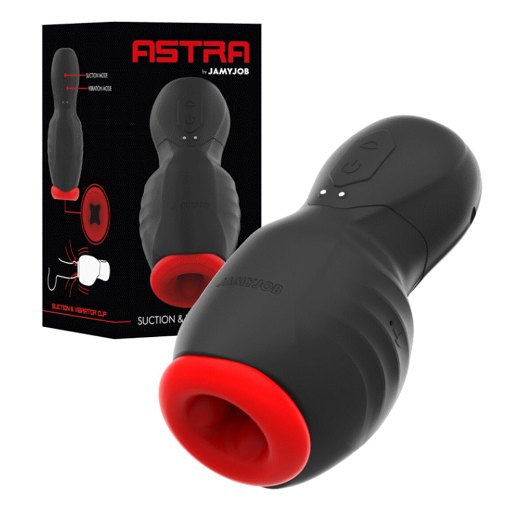 Автоматический мини вибромастурбатор 13см с режимами всасывания JamyJob Astra Suction & Vibration