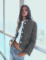 Женская укороченная куртка из фактурной ткани - BERSHKA