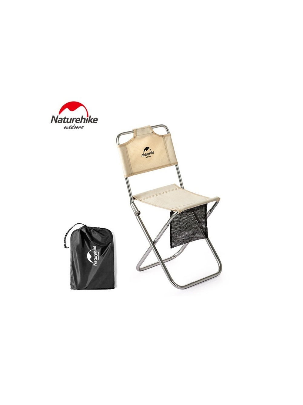 Кресло туристическое Naturehike MZ01, складное, бежевое