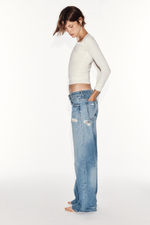 ДЖИНСЫ TRF WIDE-LEG FLARE С НИЗКОЙ ПОСАДКОЙ И РАЗРЕЗАМИ — ZARA