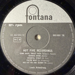 Louis Armstrong ‎– Hot Five Recordings (Голландия) 10"
