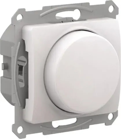 GLOSSA СВЕТОРЕГУЛЯТОР (диммер) поворотно-нажимной, LED, RC, 400Вт, механизм, ПЕРЛАМУТР