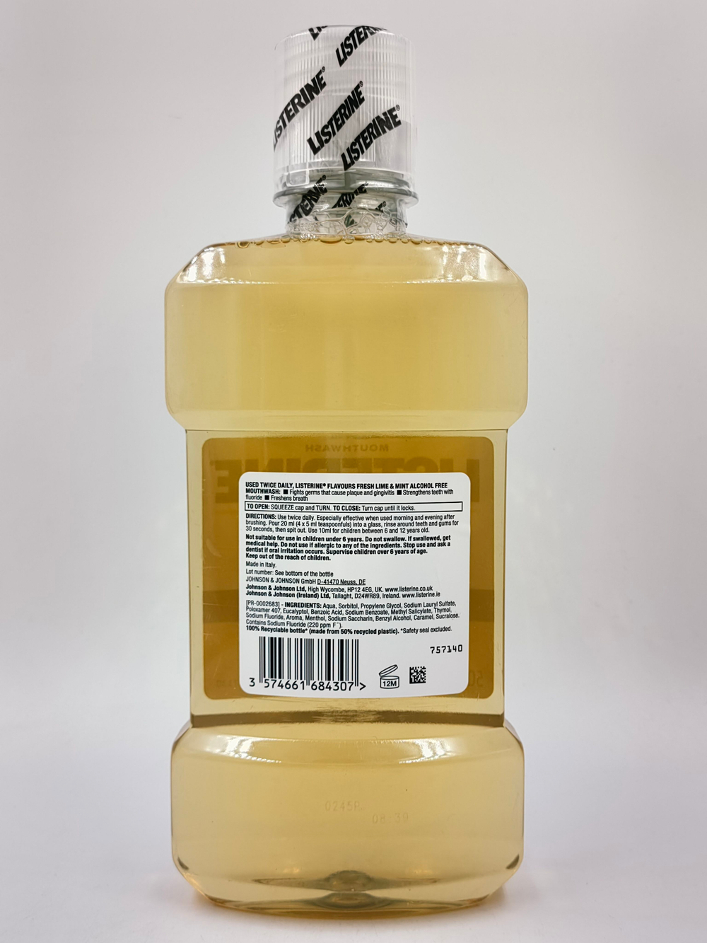 Ополаскиватель для полости рта Listerine flavours свежий лайм и мята 500 мл (из Финляндии)