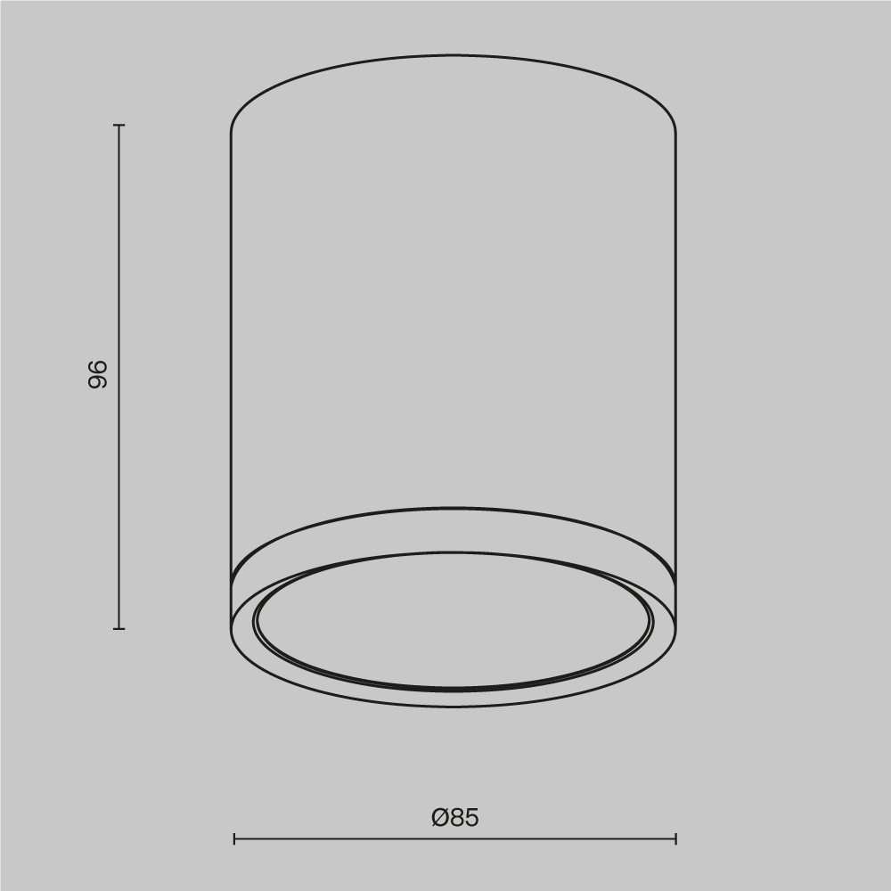 Накладной светильник Maytoni Hoop C086CM-GX53-MRD-W
