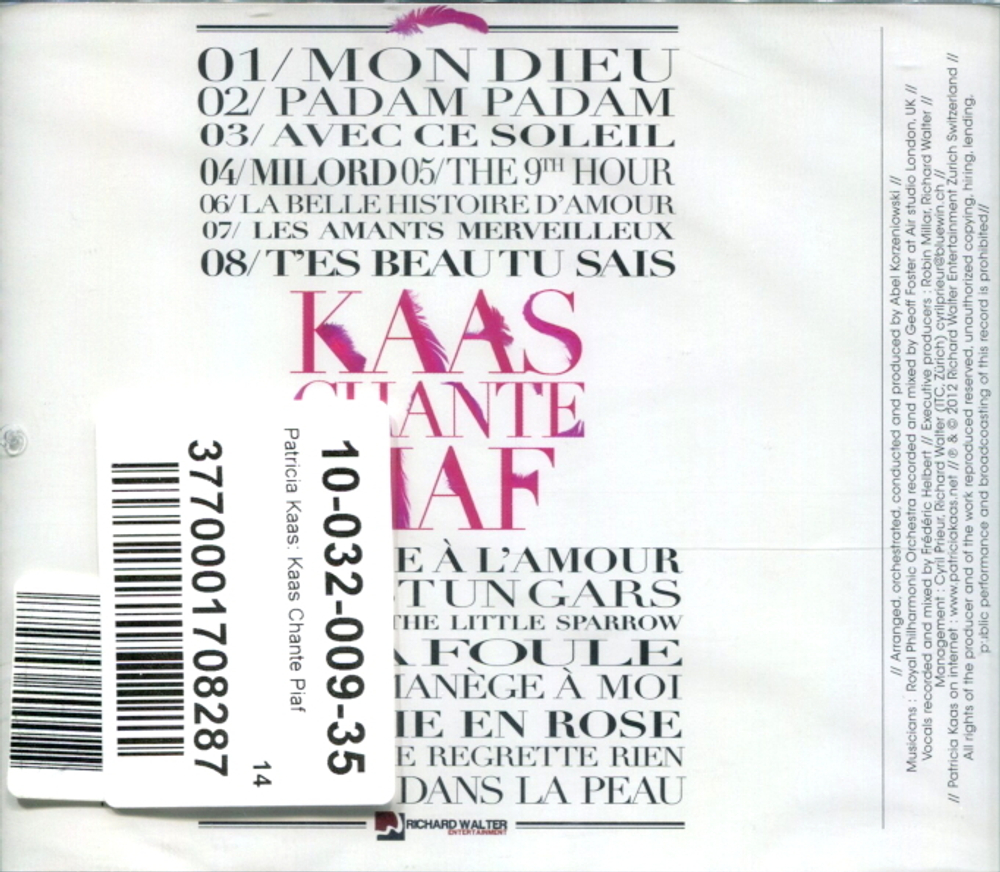 Patricia Kaas / Kaas Chante Piaf (CD)