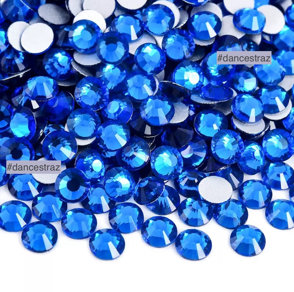 Стразы клеевые, Capri Blue, P15, SS34, 288, (F2)
