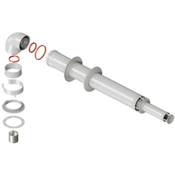 ROMMER RCA-6010-251000 Комплект дымохода АНТИЛЕД УНИВЕРСАЛЬНЫЙ 60/100 - 1000мм (кроме Immergas и Nav