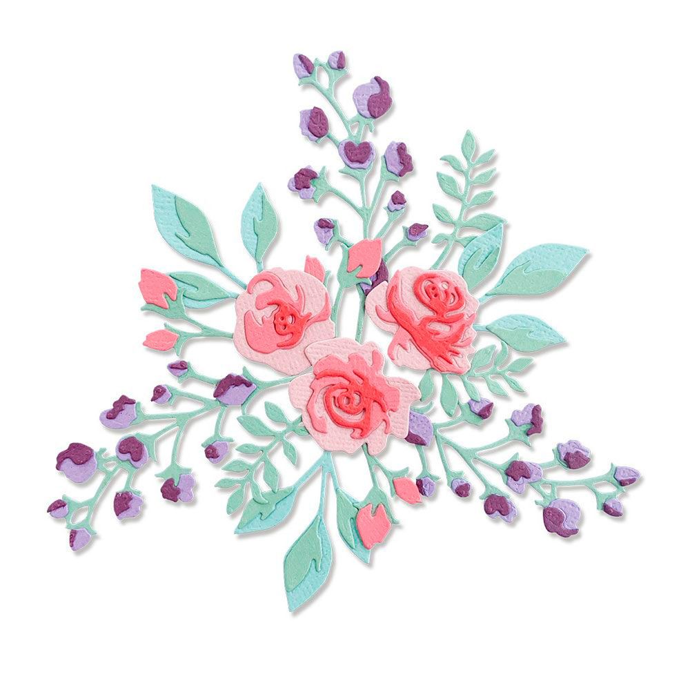 Ножи для вырубки, 7 шт, Цветочная решетка №2/ Floral Layers #2, Sizzix 665083