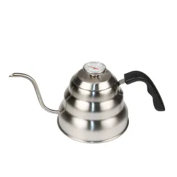 Кофейник чайник 1000 мл Бариста d 14,6/8,1 см h14 см с термометром нерж. P.L.- Barbossa