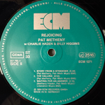 Pat Metheny w/ Charlie Haden & Billy Higgins ‎– Rejoicing (Германия 1984г.) ECM