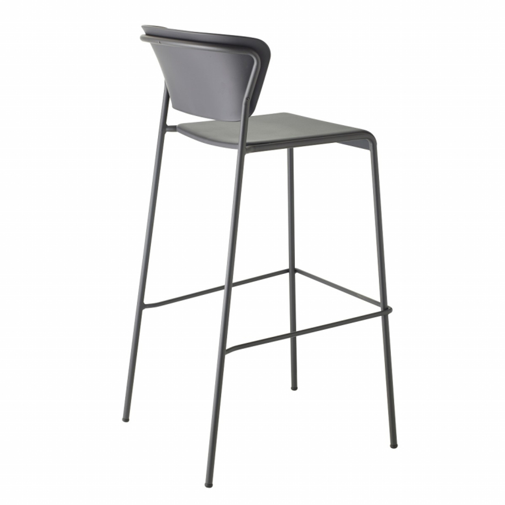 Стул пластиковый барный Scab Design Lisa Technopolymer Go Green, антрацит