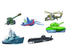 Оформительский набор "Военная техника", 6 плакатов