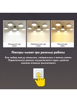 Люстра потолочная светодиодная 8023/3+1WHITE
