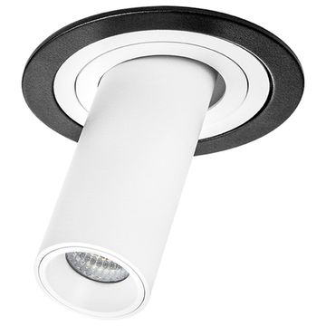 Комплект из светильника и рамки 10W 3000K i617262 чёрный/белый InteroBall Lightstar