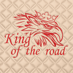 Ковры SCANIA 5 серии G (автомат), (экокожа, бежевый, бежевый кант, красная вышивка)