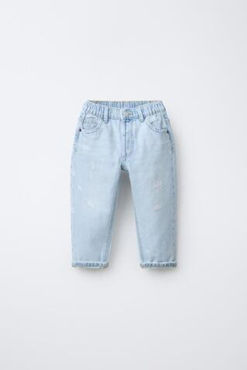ZARA ДЖИНСЫ BAGGY, ГОЛУБОЙ