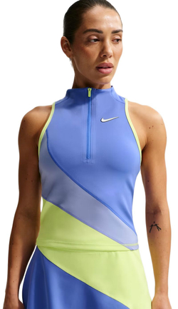 Топ теннисный Nike Court Slam Tank - sapphire/light thistle/light lemon twist/white