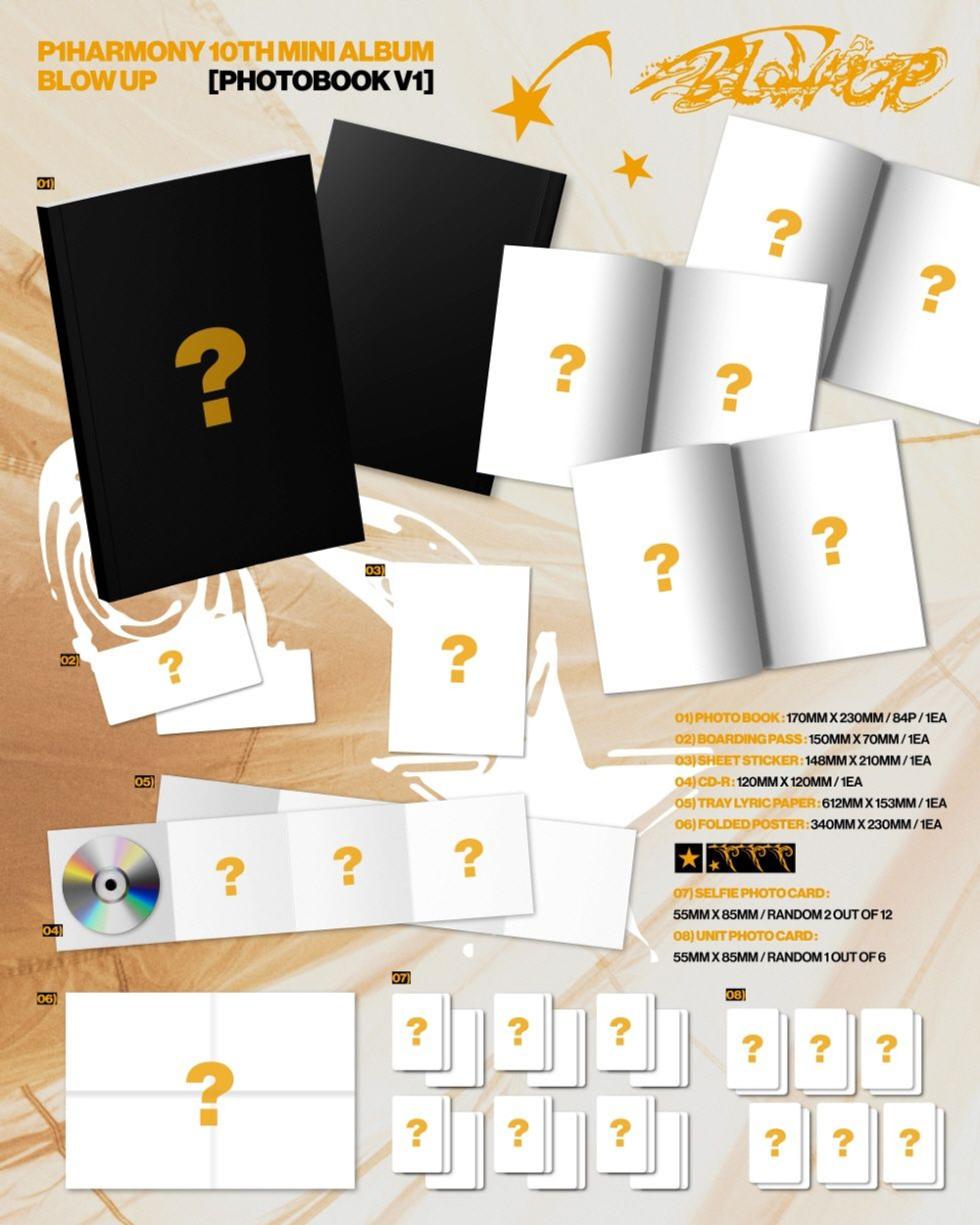 (ПРЕДЗАКАЗ) Альбом P1Harmony - BLOW UP 10th Mini Album PHOTOBOOK RANDOM Version